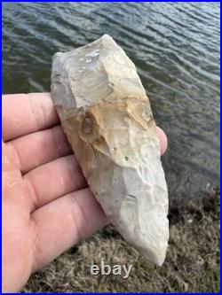 Rare Large Native American Paleo Fluted Clovis Point Arrowhead