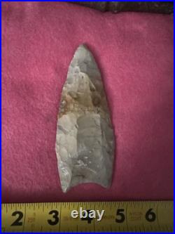 Rare Large Native American Paleo Fluted Clovis Point Arrowhead