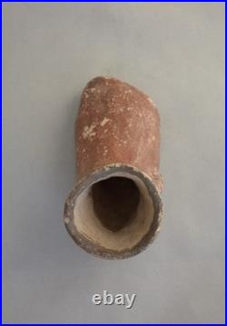 Rare Large Old Zuni Single Moccasin Pottery Shoe 6 long Circa. Pre 1900