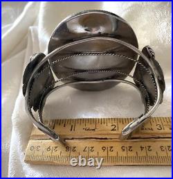 Rare Large Vintage Native American Scrimshaw Ship Bracelet