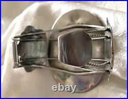 Rare Large Vintage Native American Scrimshaw Ship Bracelet