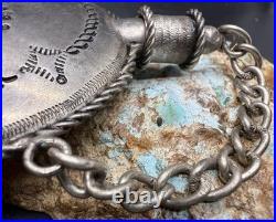 Rare Late 1800's Navajo Handcrafted Coin Silver Tobacco Canteen / Water Flask C