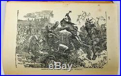 Rare Late 19th C Vint'indian Horrors Or Massacres By The Red Men' (1891) Cloth