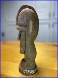 Rare Leo Salazar Hand Carved Wood Sculpture Taos New Mexico Native American