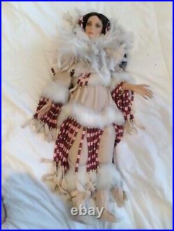 Rare Limited Edition Rustie 34 Native American Porcelain Doll Original Clothing