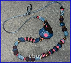 Rare Longer Colorful Navajo Turquoise Necklace Artist Signed