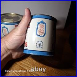 Rare Lot Of 2 Small Pint Size Daufuski Oyster Tin Can Seafood Native American Rare Lot Of 2 Small Pint Size Daufuski Oyster Tin Can Seafood Native American