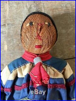 Rare Male Seminole Doll with Carved Wooden Hands
