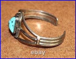 Rare Maria Platero Navajo Sterling Silver Turquoise Cuff Bracelet 092WEI