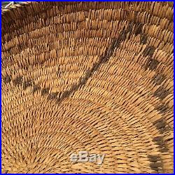 Rare & Massive Antique Pima / Papago Native American Woven Decorated Coil Basket