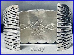 Rare Midnight Charoite Vintage Navajo Sterling Silver Bracelet