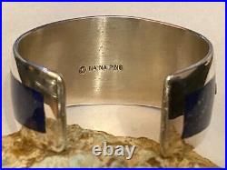 Rare NA NA PING MICHAEL GARCIA Sterling Gem Lapis Turquoise Inlay Cuff Bracelet