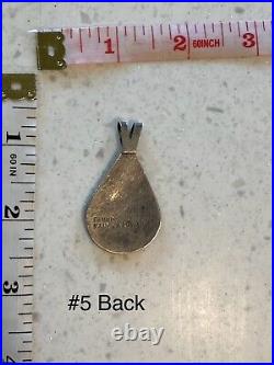 Rare NATIVE AMERICAN Signed DENNIS NANCY EDAAKIE Sterling Silver OWL Pendant