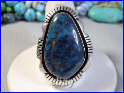 Rare NAVAJO Floyde Parkhurst PAIUTE TURQUOISE Sterling Silver RING sz9 signed