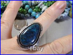 Rare NAVAJO Floyde Parkhurst PAIUTE TURQUOISE Sterling Silver RING sz9 signed