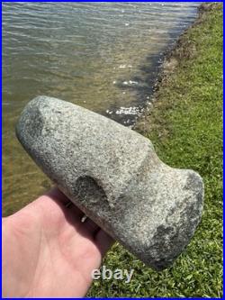 Rare Native American 3/4 Grooved Axe Head Artifact