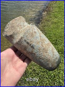 Rare Native American 3/4 Grooved Axe Head Artifact