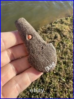 Rare Native American Anchor Pendant Spud Drilled Gorget Artifact