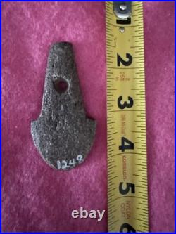 Rare Native American Anchor Pendant Spud Drilled Gorget Artifact
