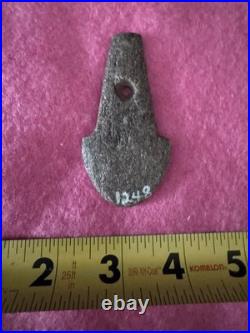Rare Native American Anchor Pendant Spud Drilled Gorget Artifact