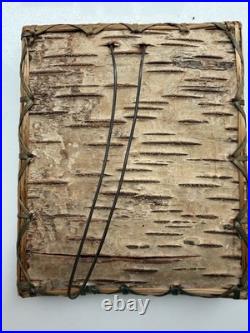 Rare Native American Antique Birch Bark & Sweetgrass Picture Frame