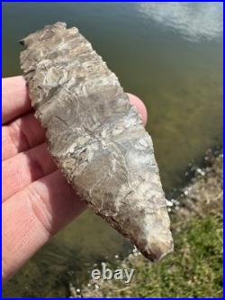 Rare Native American Archaic Expanding Stemmed Benton Blade Arrowhead Point