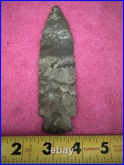 Rare Native American Archaic Expanding Stemmed Benton Blade Arrowhead Point