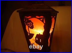 Rare Native American Art Deco Torch Table Lamp