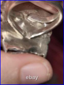 Rare Native American Art Sterling 925 Ring Navajo Or Zuni Turquoise
