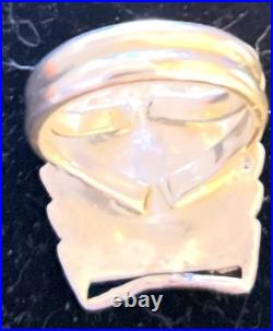 Rare Native American Art Sterling 925 Ring Navajo Or Zuni Turquoise