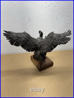 Rare Native American Bald Eagle Bronze Statue 15/15 Dark Winter Covelle Jones
