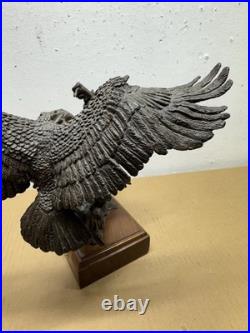Rare Native American Bald Eagle Bronze Statue 15/15 Dark Winter Covelle Jones