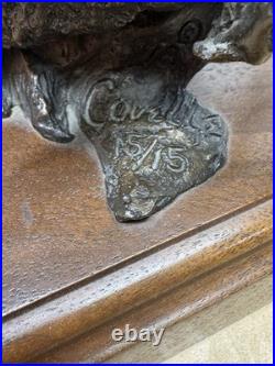 Rare Native American Bald Eagle Bronze Statue 15/15 Dark Winter Covelle Jones