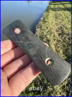 Rare Native American Banded Slate Michigan Drilled Gorget Pendant