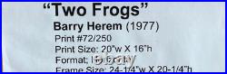 Rare Native American Barry Herem Signed & Numbered TWO FROGS Serigraph Art Print