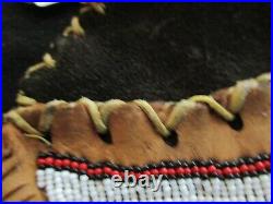 Rare Native American Beaded Leather Holster, From South Dakota, Sd-082105762