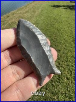 Rare Native American Beaver Lake Cumberland Fluted Arrowhead Point