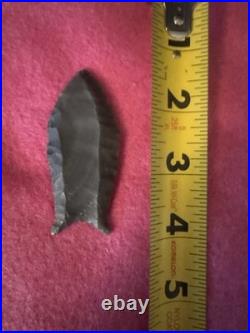 Rare Native American Beaver Lake Cumberland Fluted Arrowhead Point