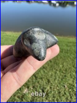 Rare Native American Carved Animal Effigy Birdstone Indiana