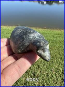 Rare Native American Carved Animal Effigy Birdstone Indiana