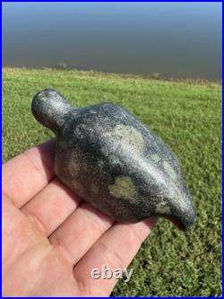 Rare Native American Carved Animal Effigy Birdstone Indiana