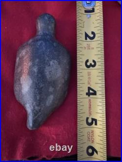 Rare Native American Carved Animal Effigy Birdstone Indiana