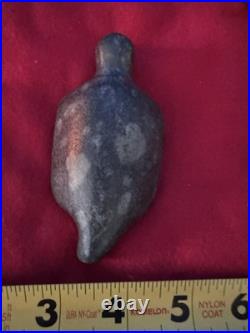 Rare Native American Carved Animal Effigy Birdstone Indiana
