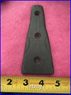 Rare Native American Carved Drilled Slate Pendant With petroglyph