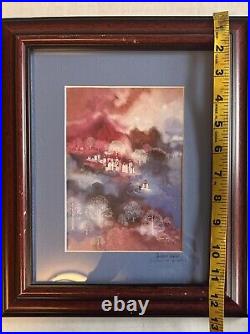 Rare Native American Cherokee Artist Joan Hill Art Print Baptism In The Trail