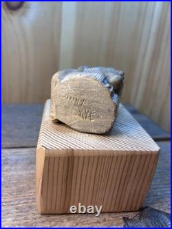 Rare-Native American Chief And Bear As One-Carving Sunny Skye Signed Sculpture