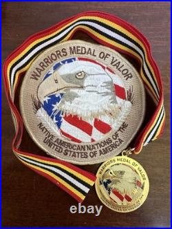 Rare Native American Code Talkers Warriors Valor Medal Neck Award & Patch Lot