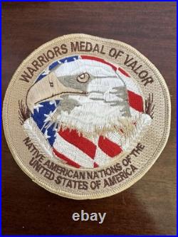 Rare Native American Code Talkers Warriors Valor Medal Neck Award & Patch Lot