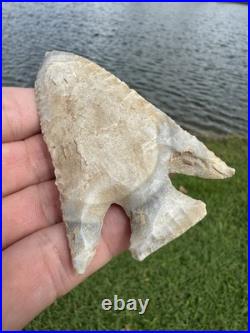 Rare Native American Corner Notch Arrowhead Point