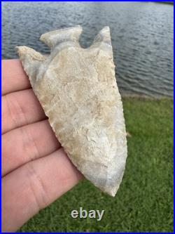 Rare Native American Corner Notch Arrowhead Point